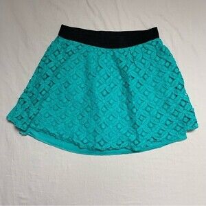 Teal Lace Skater Skirt Girl’s 8 Spring Easter Party School